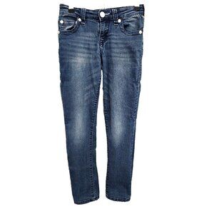 True Religion Girls Halle Mid Rise Super Skinny Jeans Size 10 Medium Wash Denim